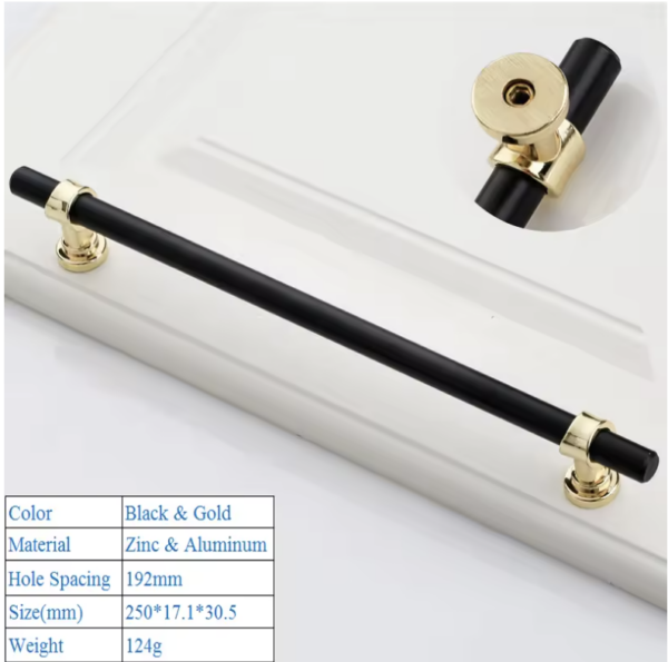 Rixos Gold Modern Minimalist Cabinet Door Handles